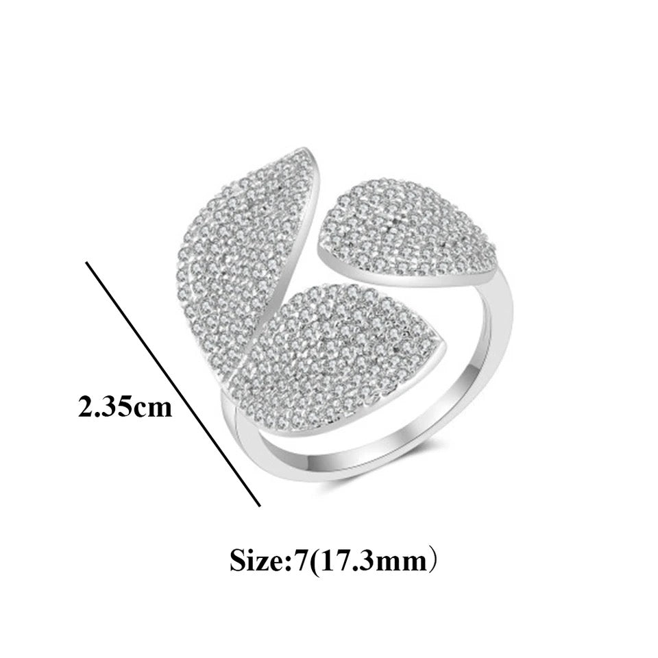 Flower Leaf Adjustable Ring