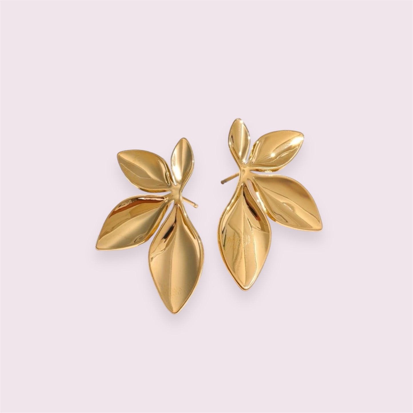 Leaves Flower Stud Earrings