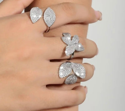 Flower Leaf Adjustable Ring