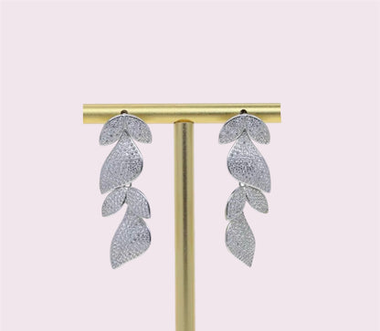 Big Flower Leaf Shape Dangle Earrings