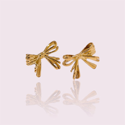 water proof bow stud earing