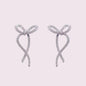 925 Silver Plated Bow Earrings