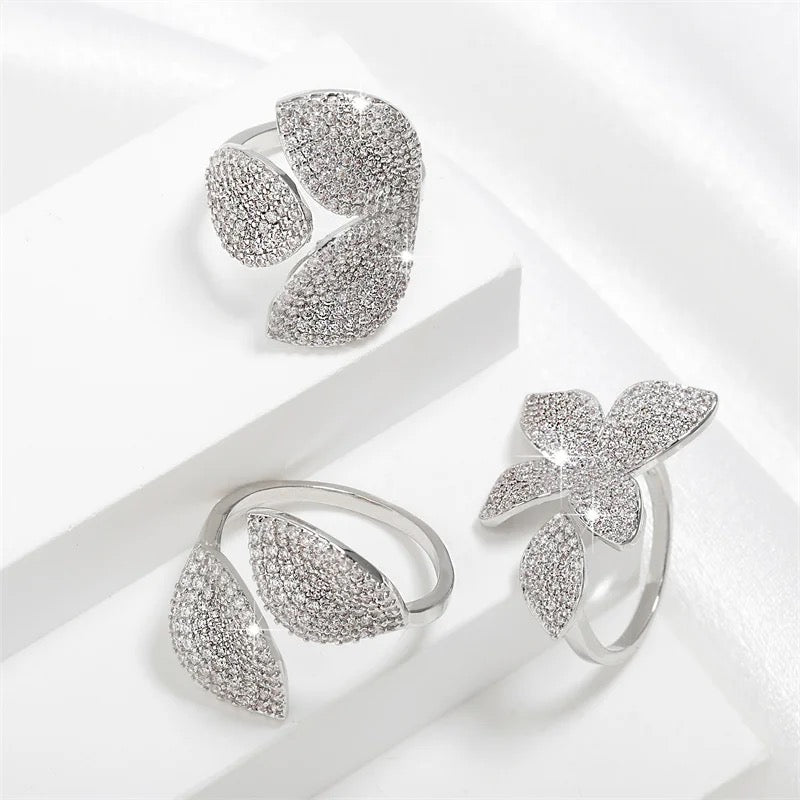 Flower Leaf Adjustable Ring