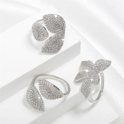 Flower Leaf Adjustable Ring