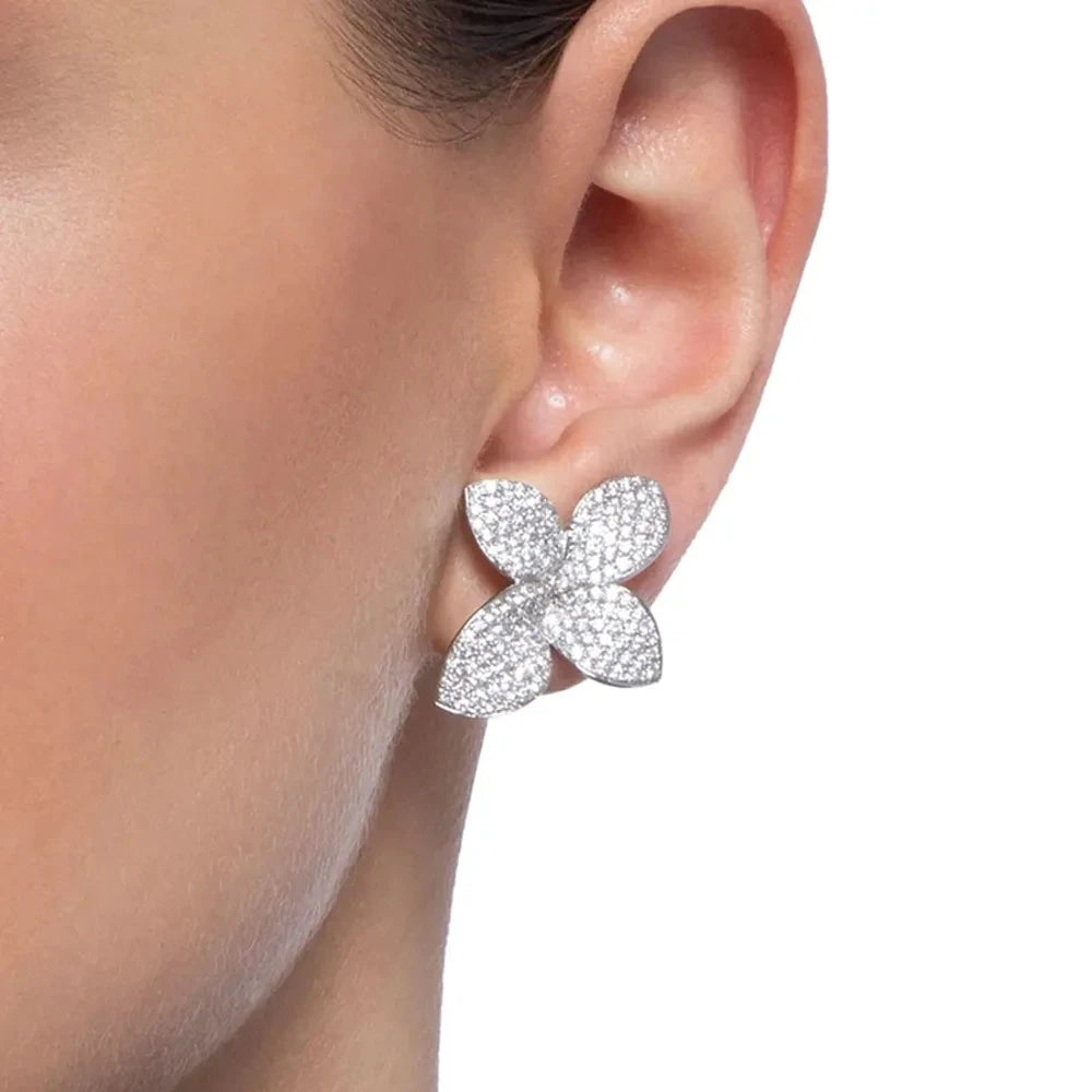 Big Flower Leaf Shape earing