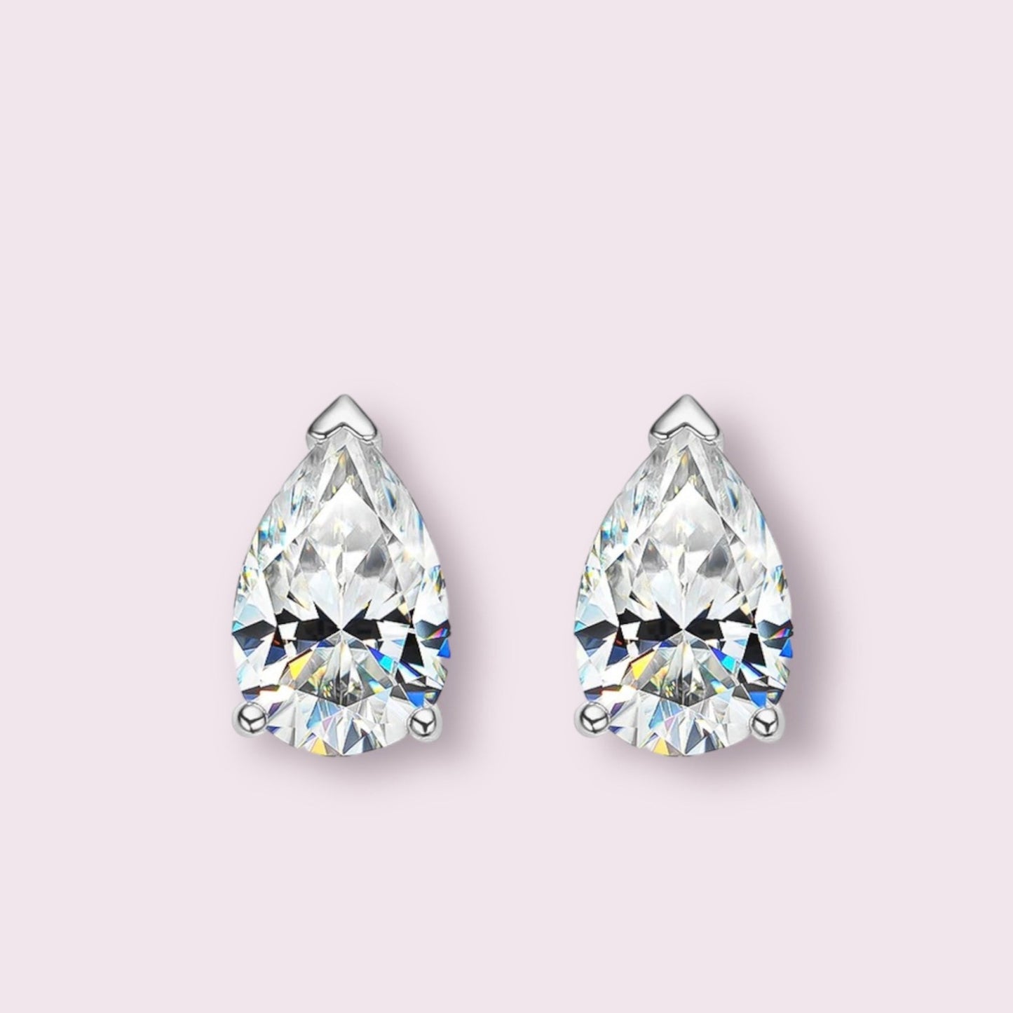 Pear stud cubic zircon earring