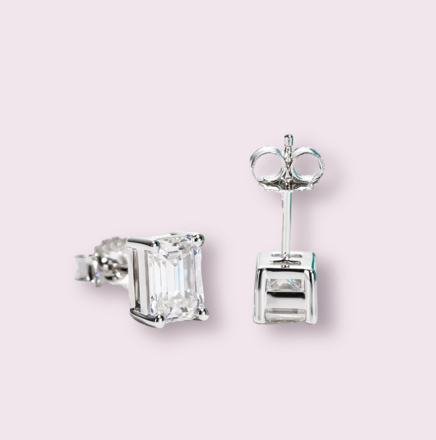 Rectangle Stud cubic zircon Earring