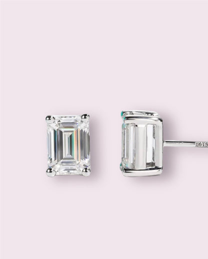 Rectangle Stud cubic zircon Earring