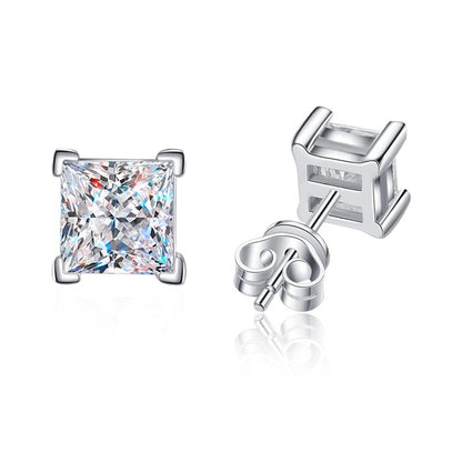 Square Stud cubic zircon Earrings