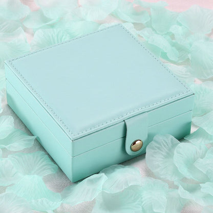 Exquisite Travel Jewelry Box Women Leather square