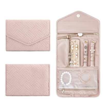 Travel Portable Jewelry Organizer Roll Foldable Jewelry Case